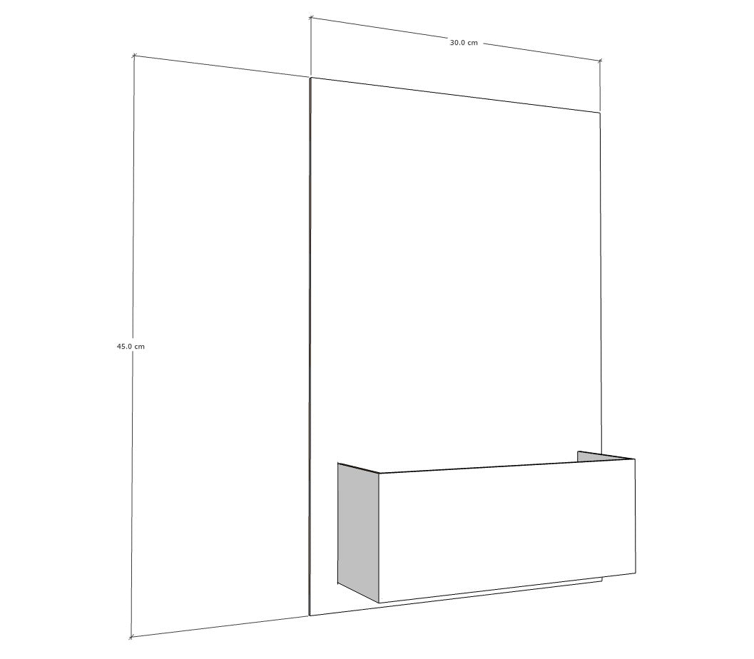 Número de porta com floreira PENÉLOPE